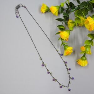 Cute And Minimalist Vintage Genuine Crystal High Contrast Necklace